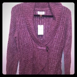 NWT!! SONOMA MAUVE KNIT CARDIGAN